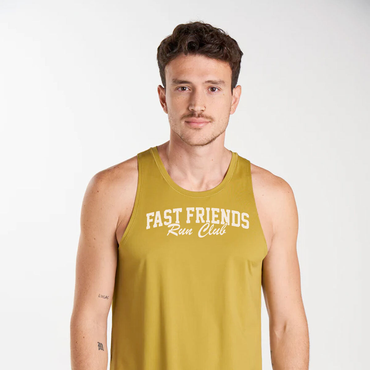 fast friends ALWRLD mesh back tech tank - mens bronze