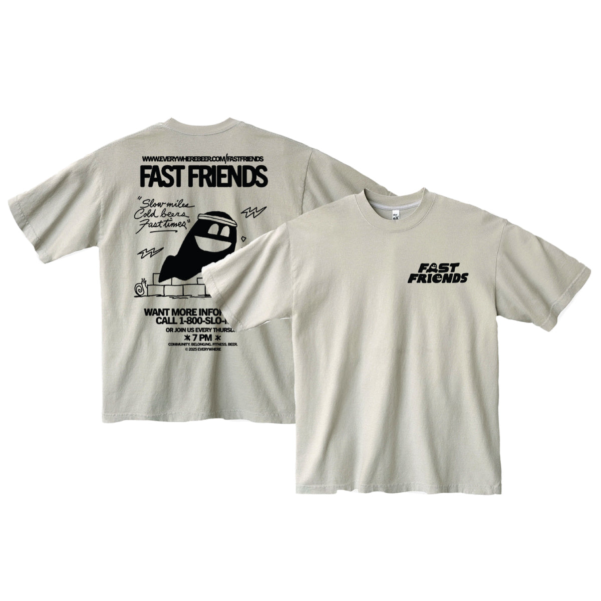 fast friends t-shirt - "the og" - cement