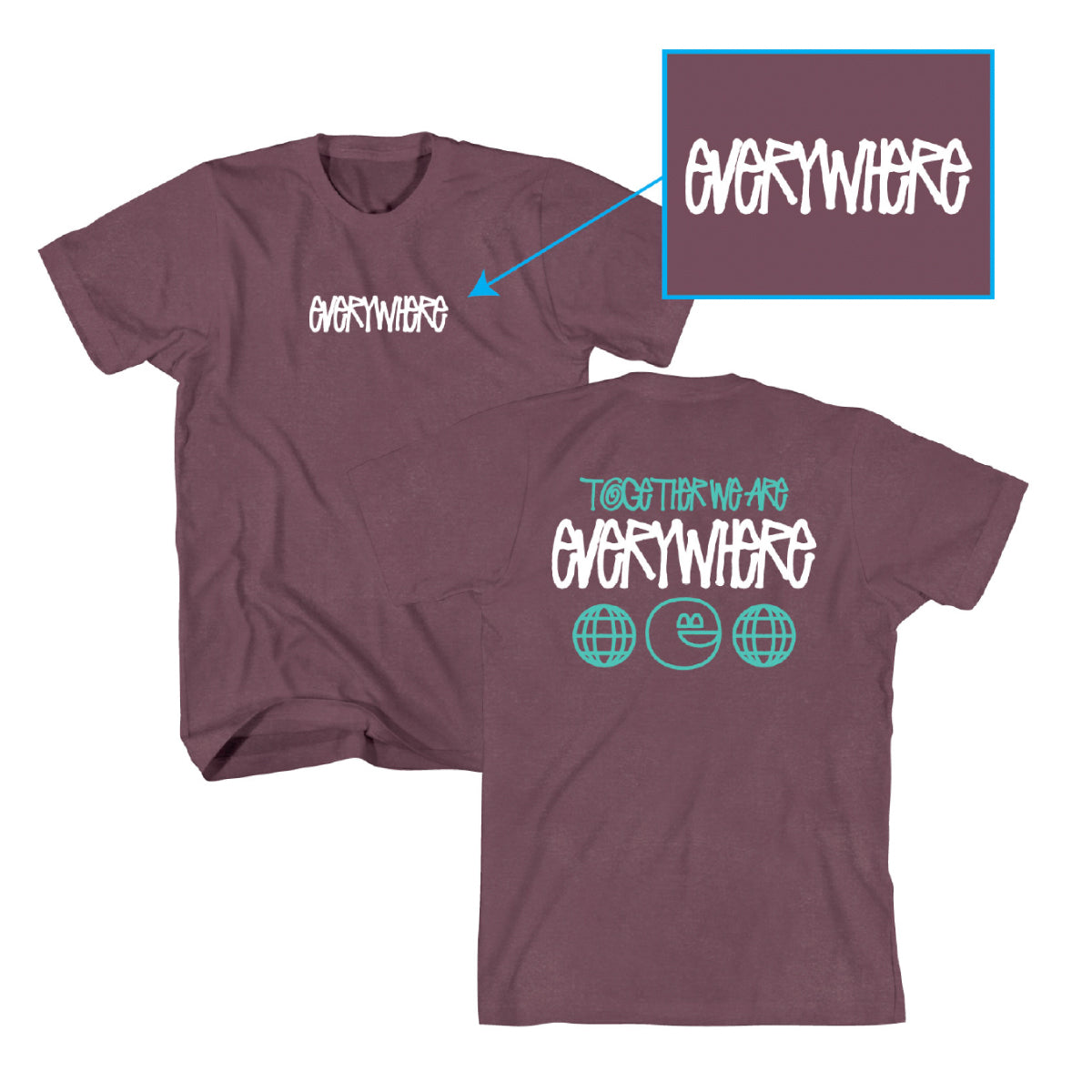 t-shirt - "together" - vineyard