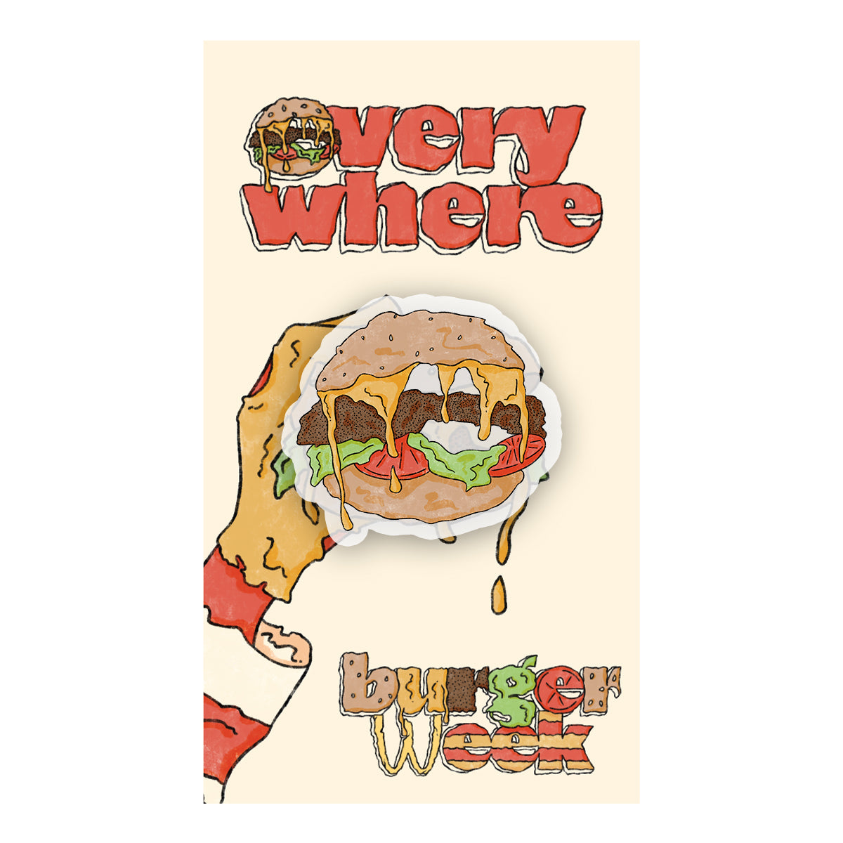 burger week 2026 acrylic pin
