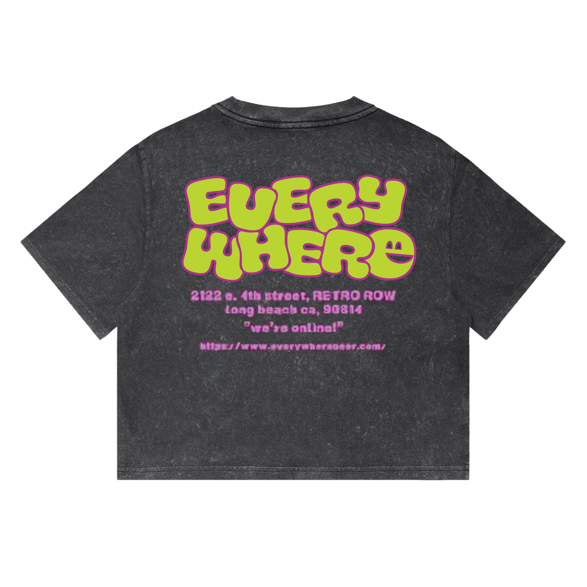 long beach is everywhere crop shirt