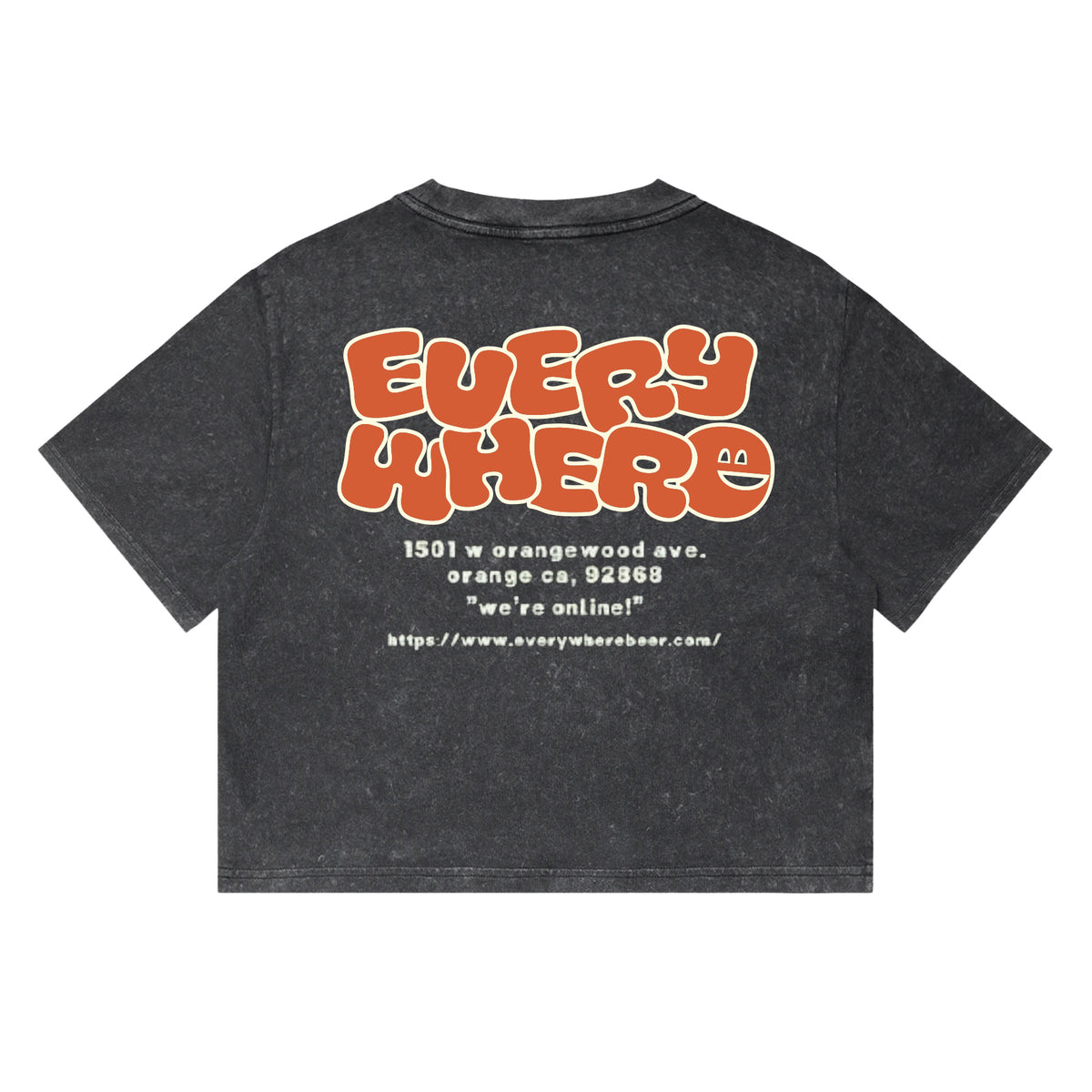 orange is everywhere crop shirt