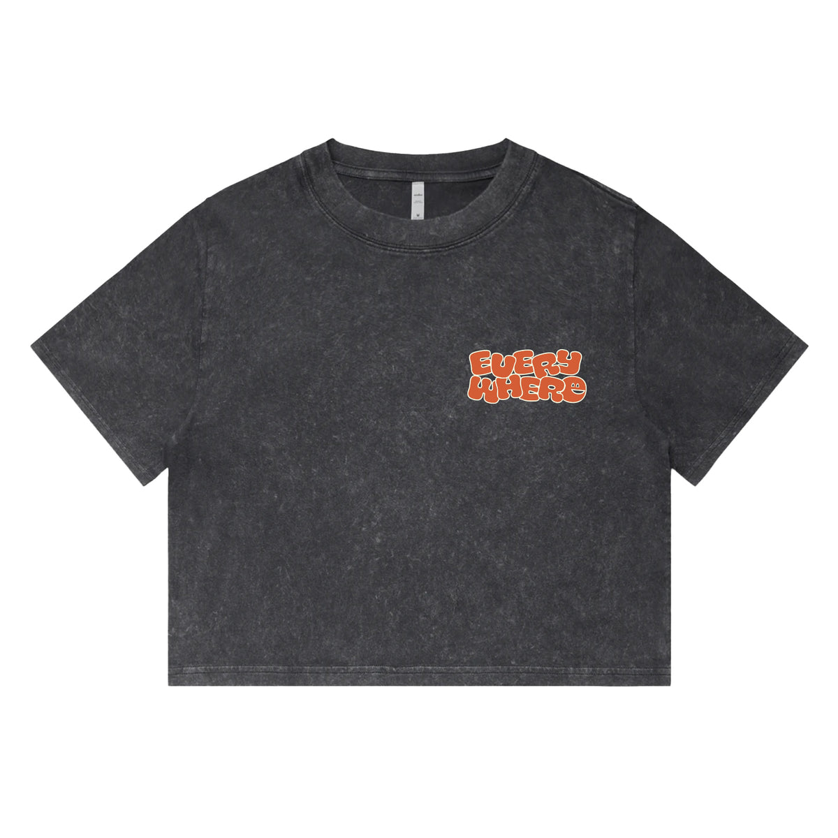 orange is everywhere crop shirt