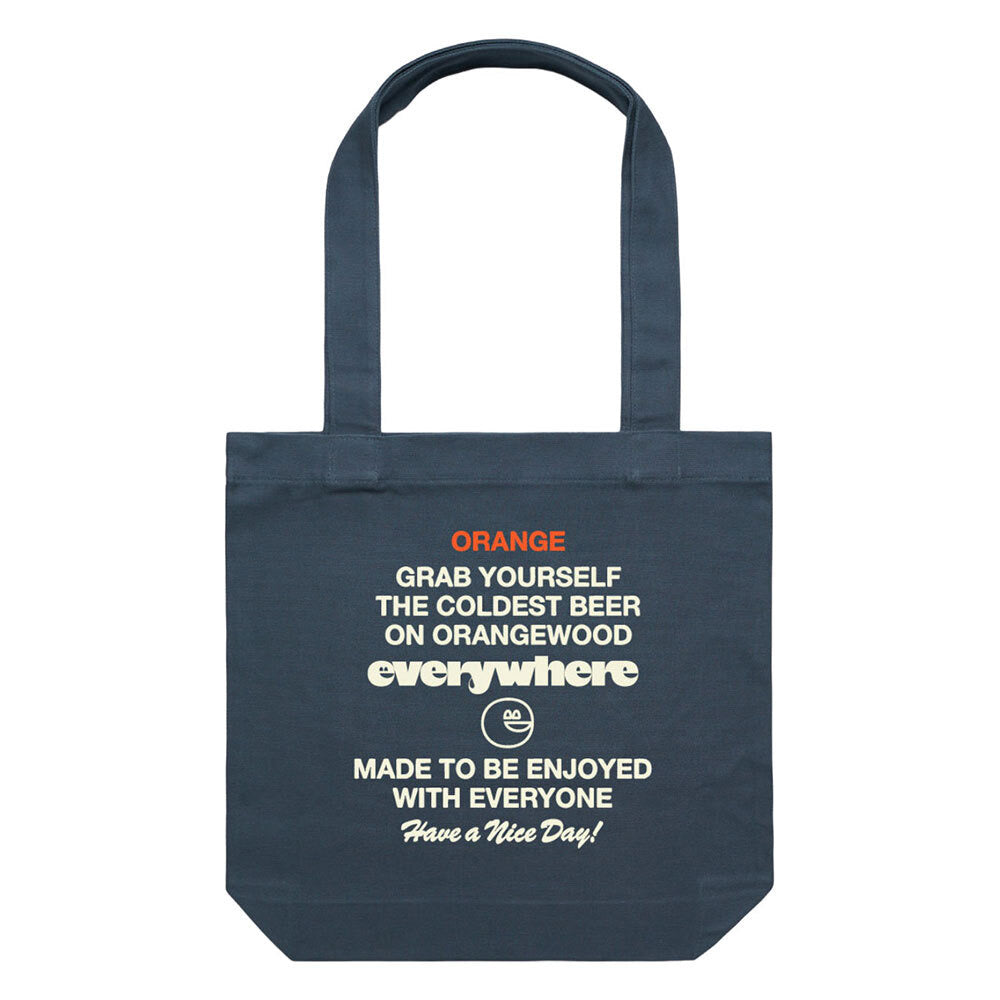 tote bag - coldest beer oc - petrol blue