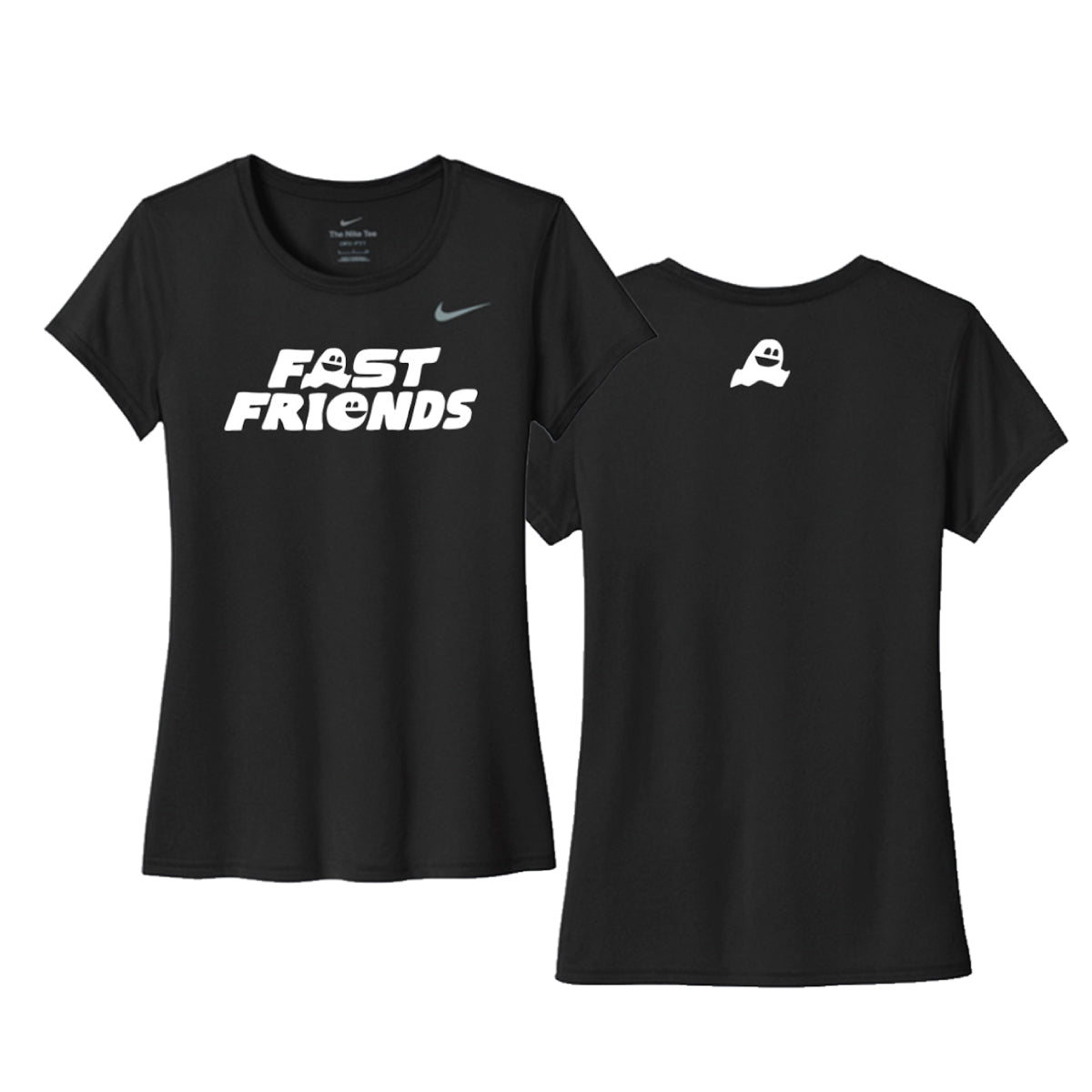 fast friends performance t-shirt - logo - womens black