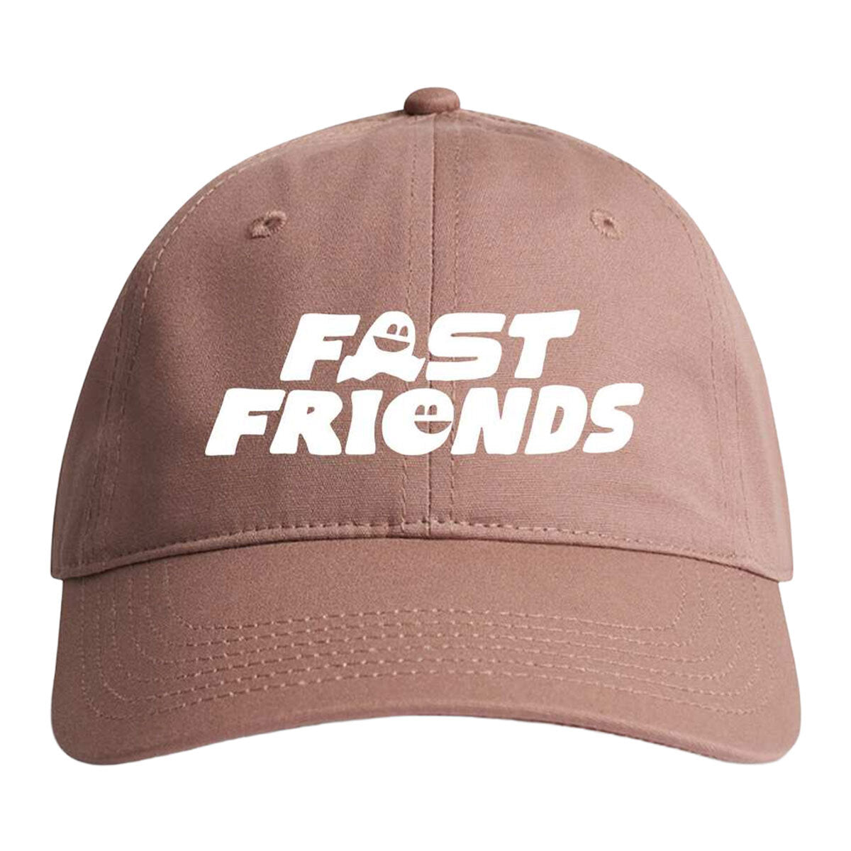 fast friends cap - logo - dusty pink