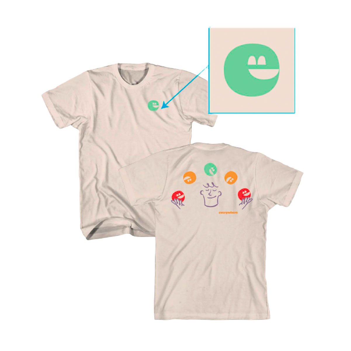 t-shirt - juggles - ivory