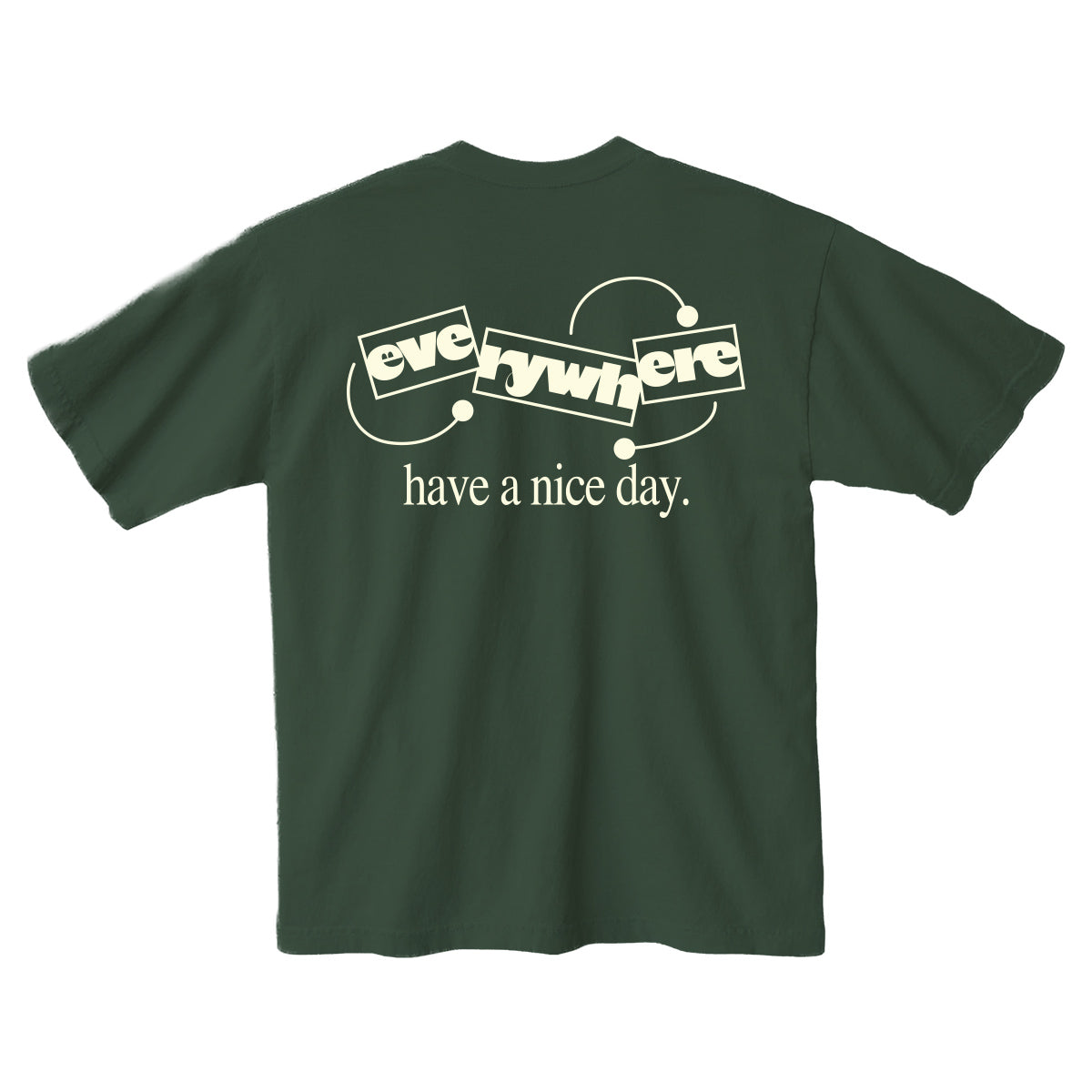 t-shirt - "bounce” ivy green